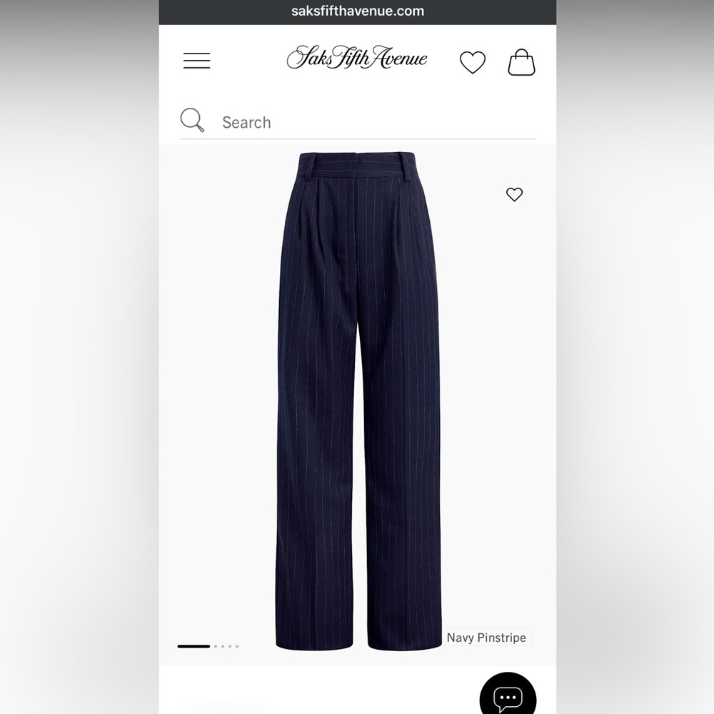 NWT Favorite Daughter The Favorite Pant Petite  Navy Pinstripe Pants